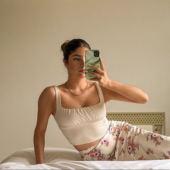 Urban Outfitters Slinky Floral Satin Slip Skirt - Picture 7 of 7